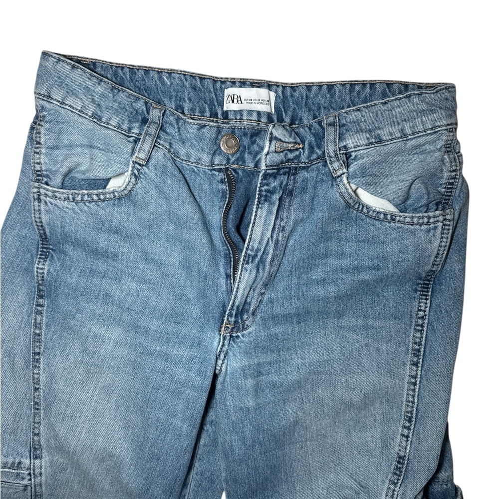 Zara Blue Wide Leg Jeans - Picture 3 of 5